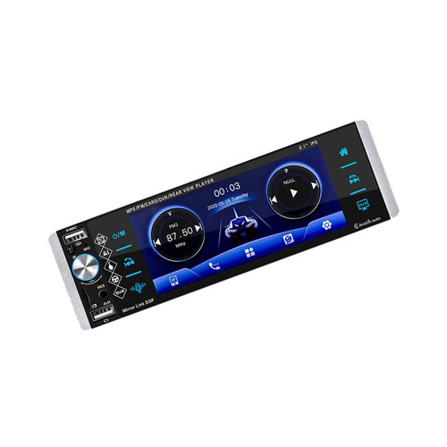 Single 1DIN 5.1 Carplay/Android Auto Car Stereo Radio Bluetooth IPS TouchScreen - Picture 7 of 9