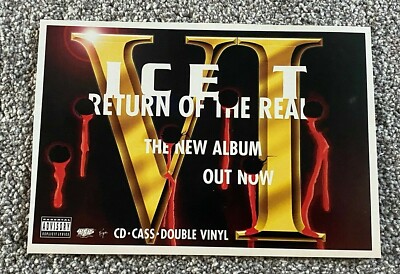 Rare 90's Vintage 1996 Magazine Advert Picture ICE T Return of the Real Ad