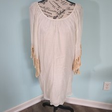 Vava by joy hann dress tassel boho bohemian beach lined small vacation cruise