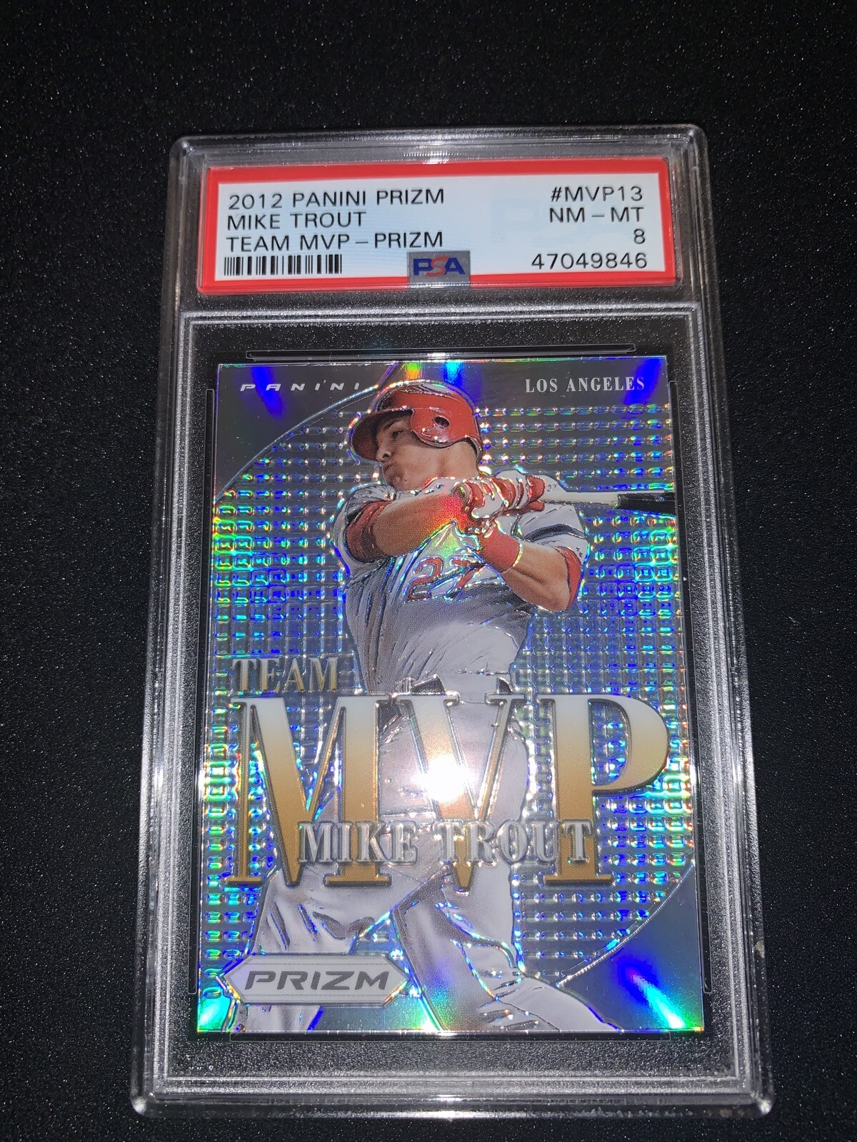 2012 Panini Prizm #MVP13 Mike Trout Silver Prizm PSA 8 ANGELS