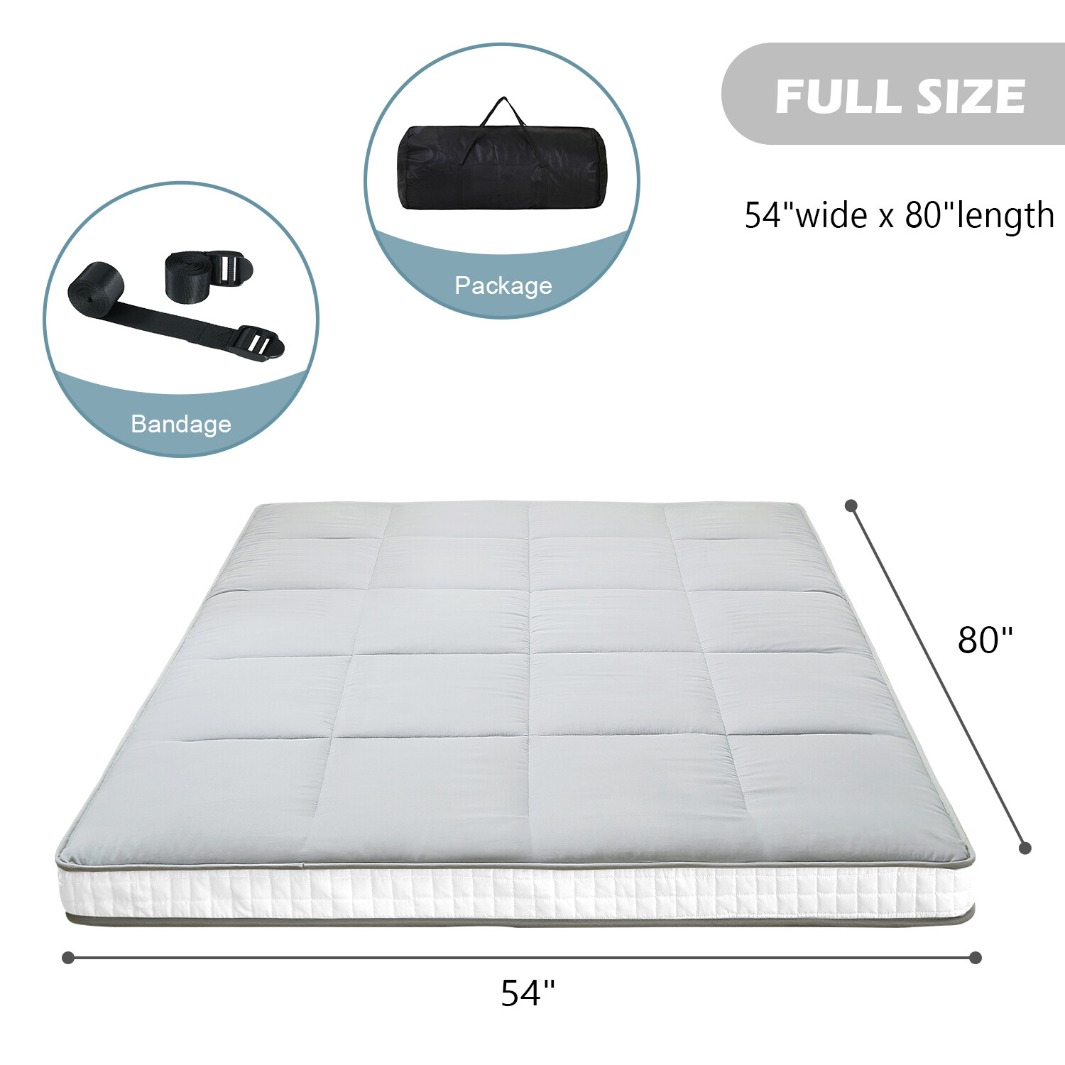 80x39/54/60/inch Floor Mattress Japanese Thicken Futon Bed Lounge ...