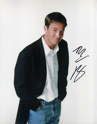 MATTHEW PERRY signiertes Foto - Film & TV Schauspieler FREUNDE - 7''x5'' Nachdruck