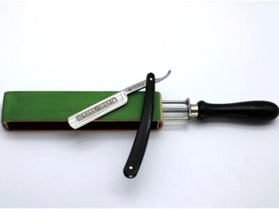 SIEHE ARTIKELBESCHREIBUNG Rasiermesser Set mit Streichriemen und DOVO Solingen Messer INOX rostfrei