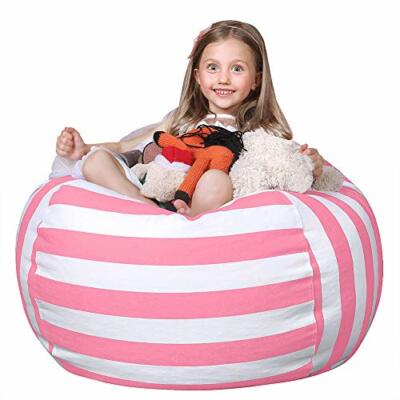 BEAN BAG CHAIR COVER Stuffed Animal Storage Stuffable Zipper