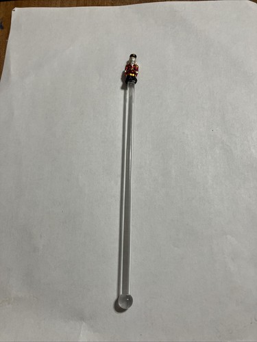 Christmas themed Plastic Cocktail Swizzle Stick nutcracker - Picture 2 of 3