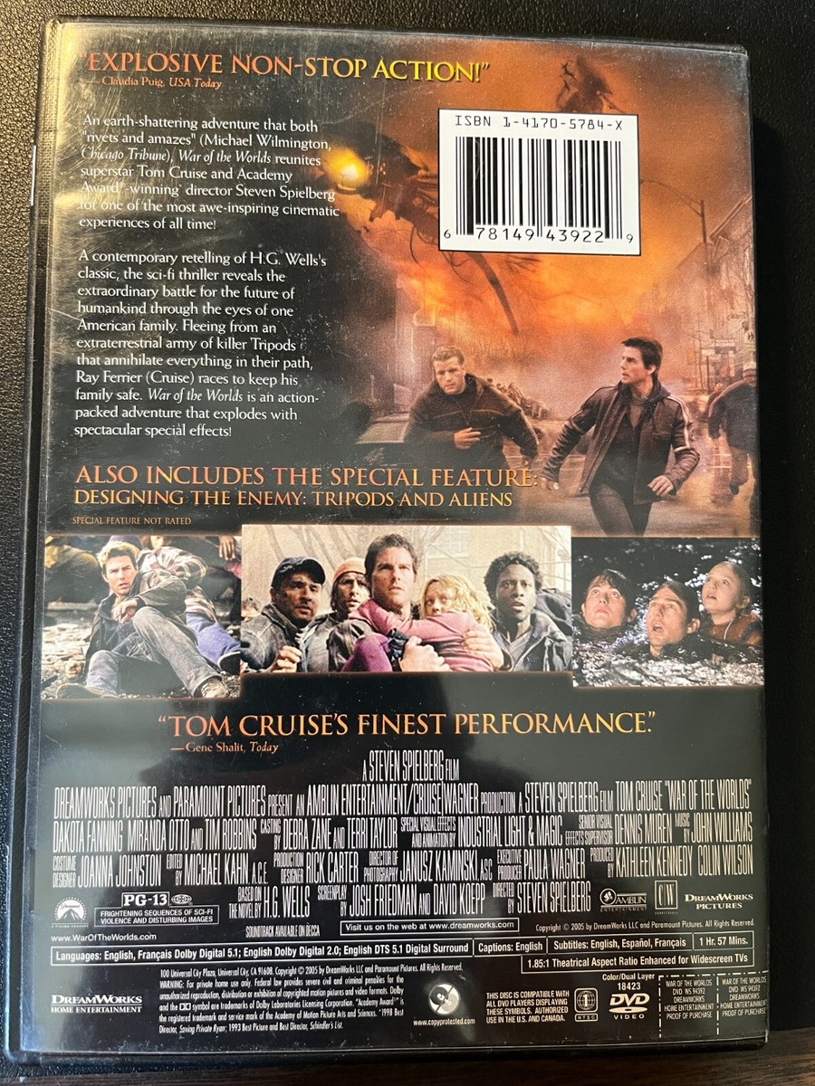 War of the Worlds - Tom Cruise - Dakota Fanning - Very Good