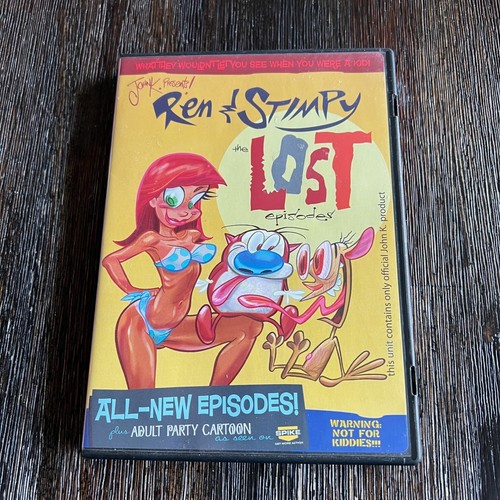 Ren & Stimpy The Lost Episodes Cartoon 2 DVD Set w/ Paper Insert Nice Shape