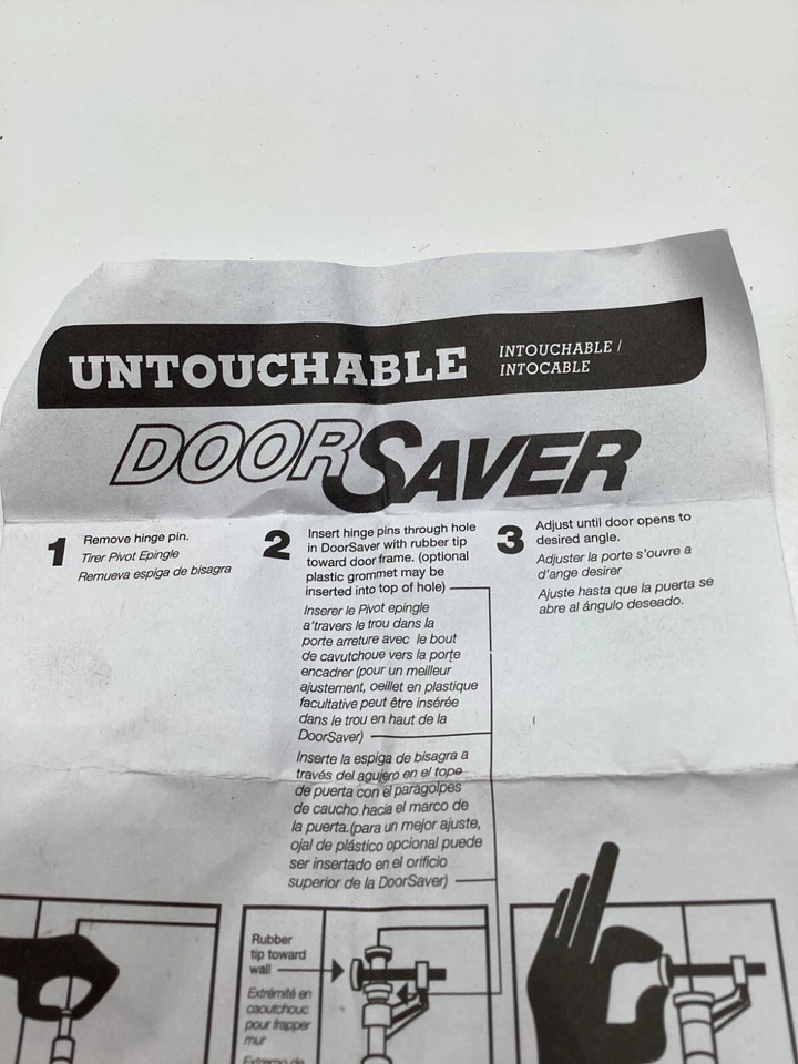 (CANTIDAD 6) Protector de puerta de bronce DoorSaver pasador de bisagra topes de puerta fácil instalación Foto 3 de 4