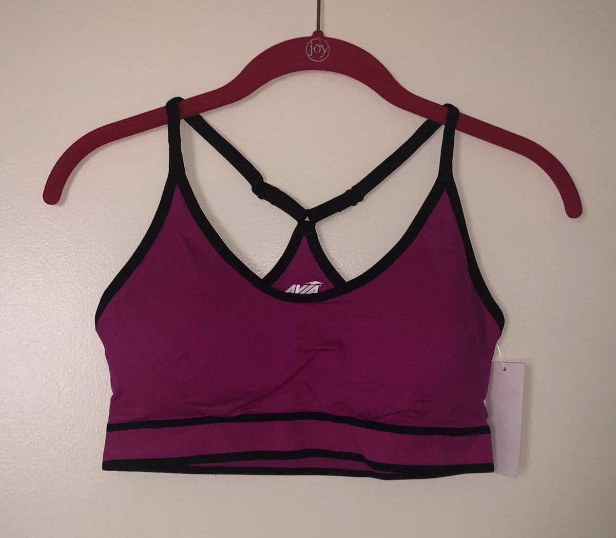 Avia Women s Size L Low Support Sports Bra Seamless Purple