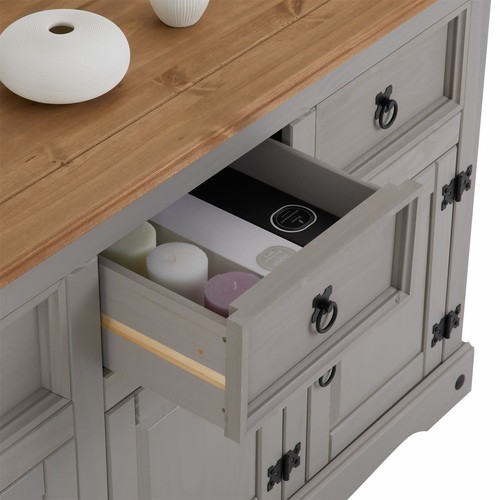 Sideboard Kommode Mexiko Stil Anrichte Highboard Möbel Kiefer massiv - Bild 7 von 7