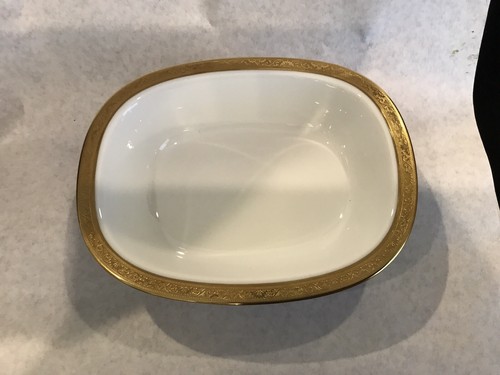 RAYNAUD &co.LIMOGES Francia Modello AMBASCIATORE Cerchio ORO 9 CIOTOLA OVALE per verdure 3/4" - Foto 1 di 14