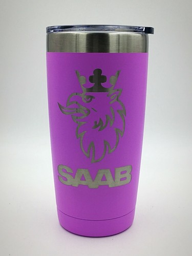 SAAB Griffin Logo Stainless 20-oz Insulated Travel Tumbler Cup Coffee Mug - Picture 14 of 15