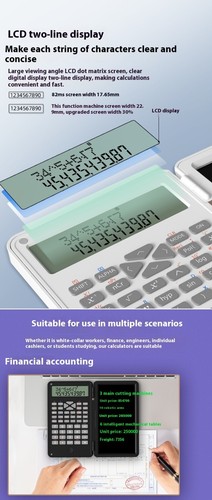 Calculatrice Scientifique Genie avec style mini tablette tableau d'écriture - Afbeelding 9 van 14