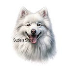 American Eskimo Dog Watercolor Fabric Block You Choose Size
