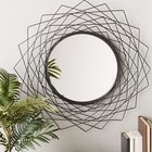 Geometric Designs Black Decorative Wall Mirror Home Decor Collectible