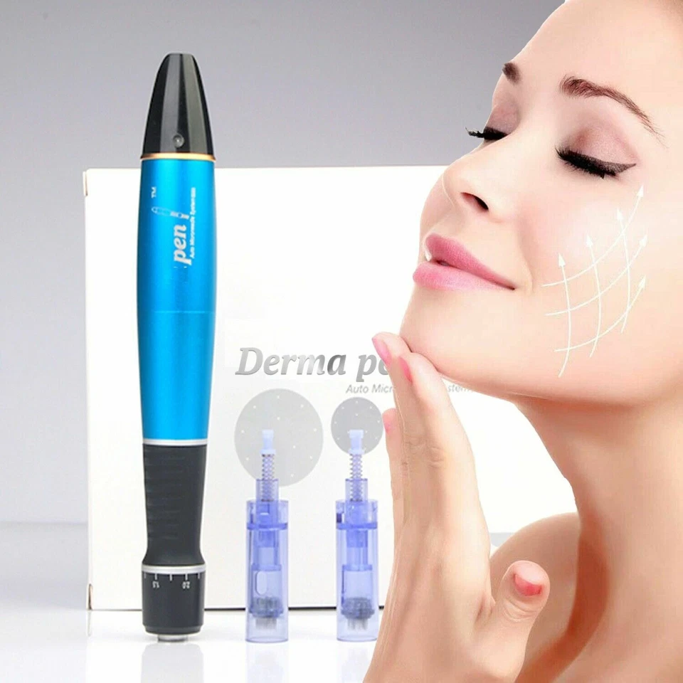 Derma Pen Microneedling A1 W Dermapen Gerät Anti Falten Hautpflege Ersatzköpfen