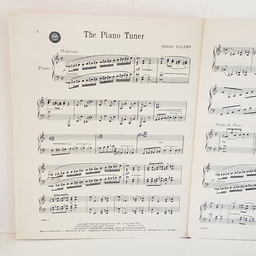 Vintage 1949 The Piano Tuner Piano Solo Sheet Music by Serge Walter - Picture 4 of 16