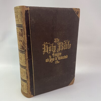 #ad 1875 Hitchcock#x27;s New amp; Complete Analysis *HOLY BIBLE* CLEAN NO NOTES Vintage $275.00