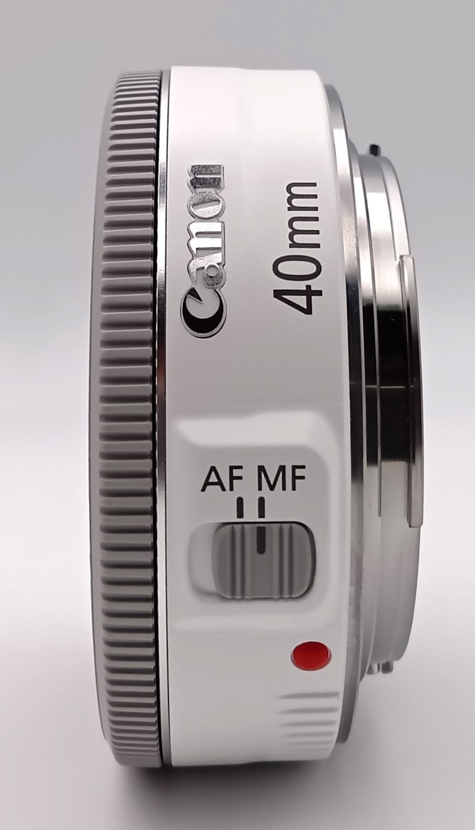 Canon EF 40?mm f / 2.8?STM Pancakeレンズ(ホワイト) Canon EF 40mm F/2.8 STM Pancake Lens, Mint Condition, White