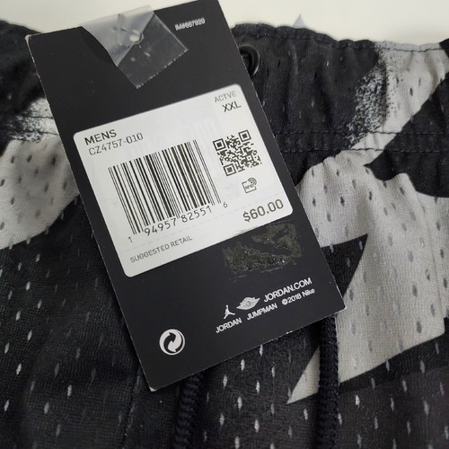 Jordan Hombres XXL Negro Jumpman Estampado Completo Malla Forrado Pantalones Cortos CZ4757 NUEVO - Imagen 5 de 20