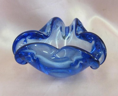 VINTAGE ITALIAN MURANO CRYSTAL GLASS CIGARETTE ASHTRAY ART DECORATIVE PIECE - Picture 6 of 13