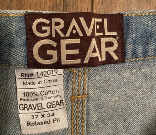 #447 Gravel Gear 9 West Carpenter Blue Jeans Relaxed Fit 32x33 - Picture 3 of 12