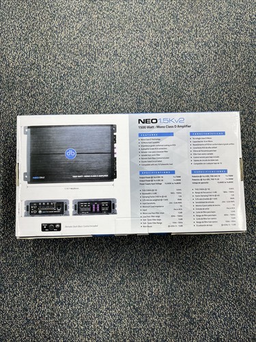 DB Drive Neo1.5kv2 mono Class D Amplifier 1500watts Marine 1 ohm Crossover 12db - Picture 2 of 2