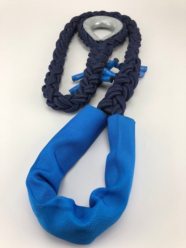 4 x 24mm 8st Navy Nylon Mooring Strop x 4 Metres ST/ST Thimble & shackle 10" Eye - Picture 4 of 7