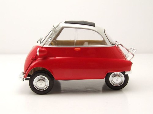 BMW Isetta Rojo Blanco Modelo De Coche 1:18 Welly - Imagen 3 de 9