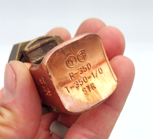Topaz 700 Copper 350MCM - 1/0 Split Bolt Connector Like Burndy IN-1BZ *Box of 6* - Picture 5 of 8