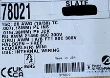 Alpha Wire 78021 26/15C EcoCable Mini mPPE 300V Computer/Control Cable /10ft