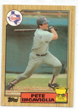 1987 Topps Baseball Pete Incaviglia #550 Texas Rangers All Star Rookie
