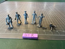 Lincoln Logs SIX Lead Figures Tall Doctor Train Western Union 2 1/4" Tall LOT R