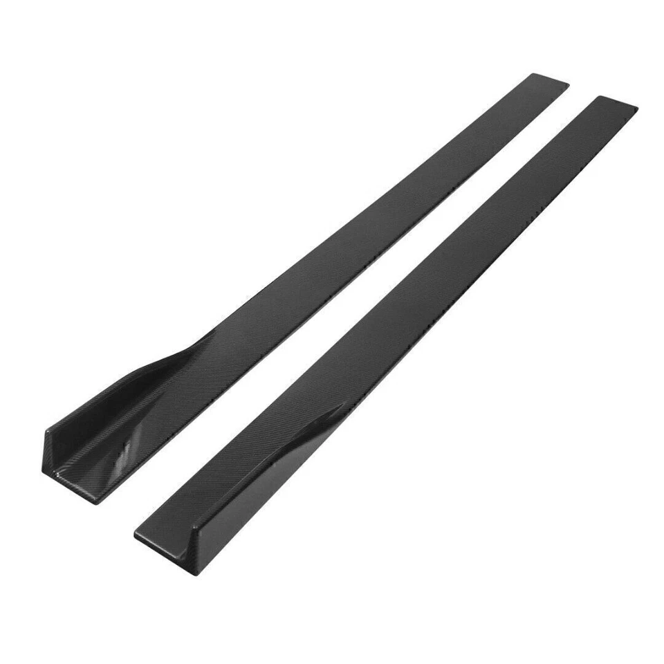 86.6" Carbon Fiber Side Skirts Extension Rocker Panel For Audi A3 A4 A5 A6 A7 A8 Foto 4 de 4