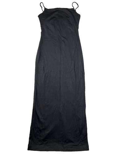 Madewell Knit Tank Dress Womens XS Black Midi Cami Stretch Sheath Minimalist