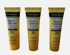 Neutrogena Beach Defense Sunscreen Lotion Broad Spectrum SPF 70, 1Fl. Oz/ 3 Pack