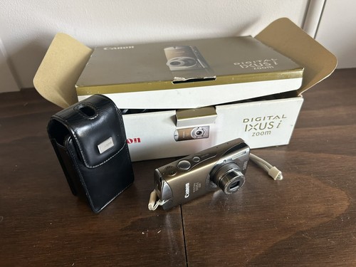CANON IXUS i Zoom Digital Camera In Sahara Gold 5mp 2.4X Optical Zoom. Boxed Kit