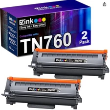 2 Pack Toner Cartridge Replacement for Brother TN760 TN 760 TN730 TN 730