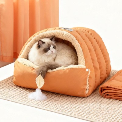 Katzenhöhle Bett Winter süß waschbar Haustierhaus für kleine Hunde Indoor Katzen Welpen