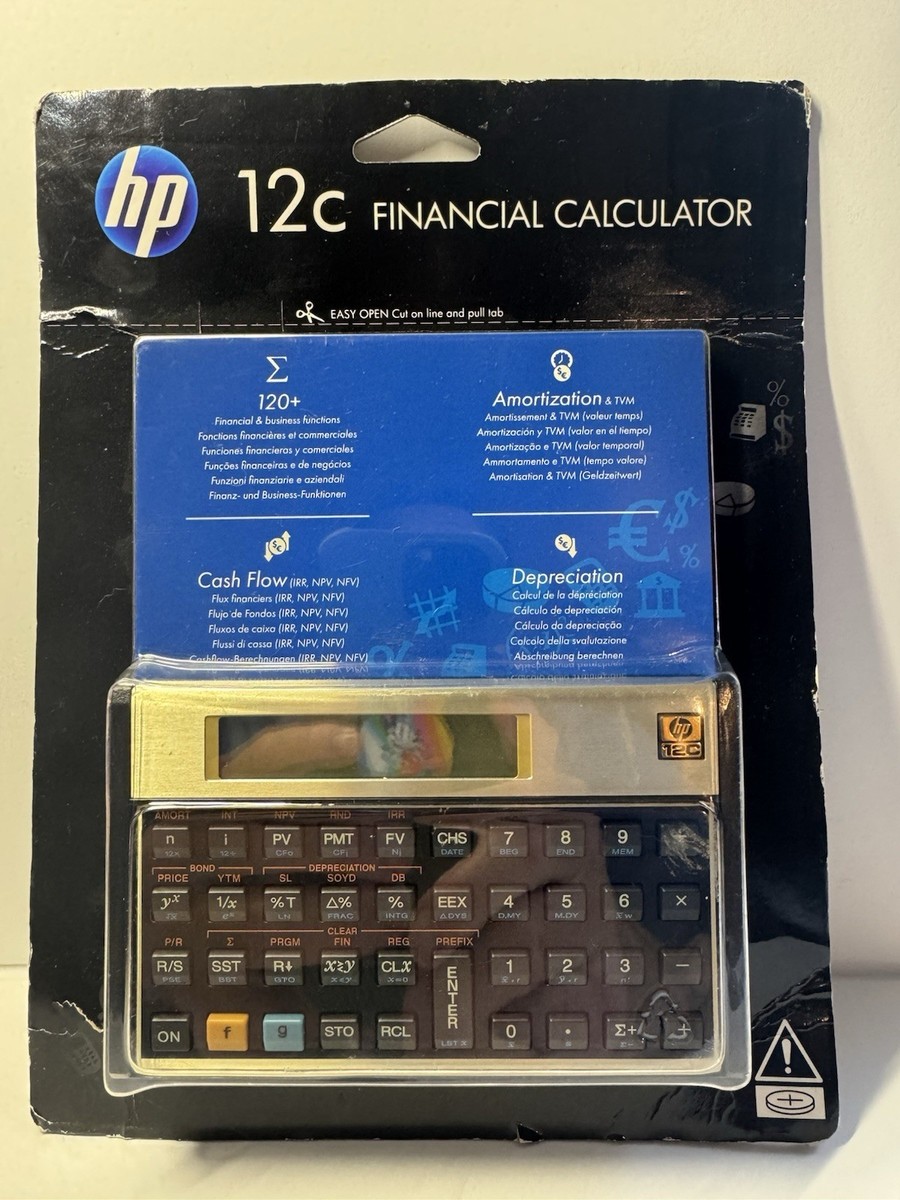 HP 12C Financial Calculator - Black (HP12CPLAT) for sale