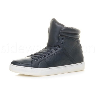 Herren Jungen Hoch Hoch Flach Leger Schnürung Turnschuhe Stiefeletten Schuhe Größe
