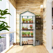 4 Tier Mini Greenhouse Indoor Outdoor Portable Waterproof Grow Tent