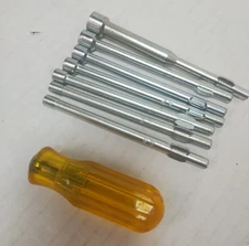 Xcelite USA 99-1 Nut Driver Set  w/ 7 Blades Metric 4mm - 10mm with handle NOS