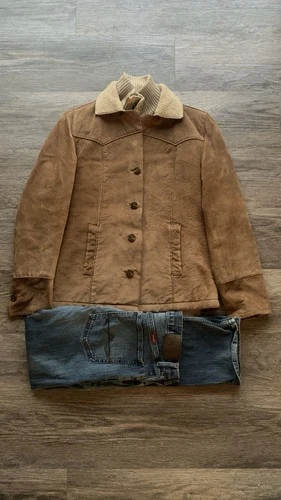 Men’s S Leather Western Styled Outfit Lot: Wrangler, Esprit & GAP - product listing photo