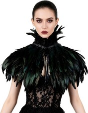Feather shrug cape lace shawl costume for women