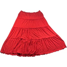 White Mark Skirt Womens Plus Size 2XL Red Pockets Stretch New