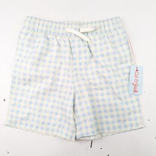 Cat Jack Light Blue Gingam Swim Shorts - 6-7 Youth