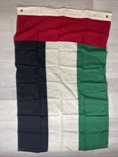 Vintage U.S. Government Issued United Arab Emirates National Flag Wool 80s Forge