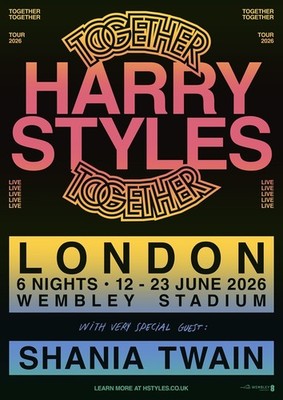 Harry Styles 'Together' Tour 2026 Print, London A4