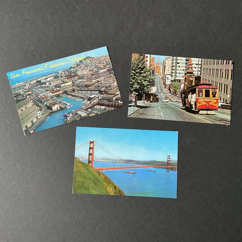 San Francisco 1960’s Vintage Travel Postcards - Set Of 3